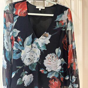 Lavender Brown Silk Blouse